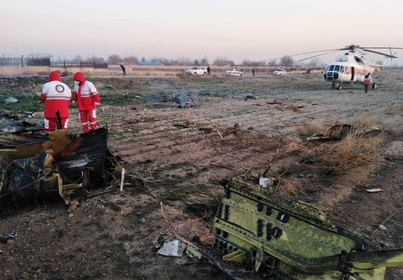 ۱۸۰ سرنشین هواپیمای اوکراینی در سانحه سقوط کشته شدند